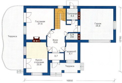 Проект дома №40 - план первого этажа