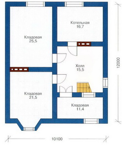 Проект №48 - план цокольного этажа