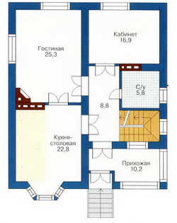 Проект №48 - план первого этажа