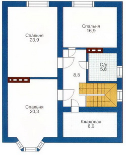 Проект №48 - план второго этажа