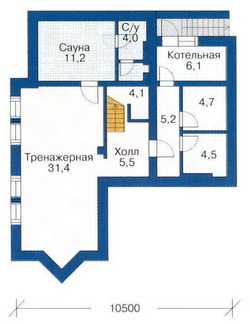 Проект №53 - план цокольного этажа