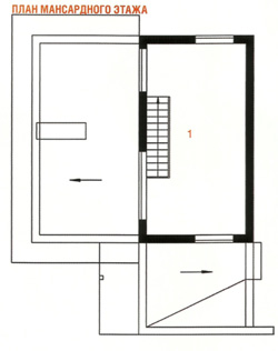 Проект дома №13 - план мансардного этажа
