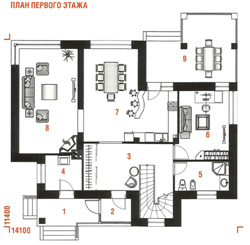 Проект дома №16 - план цокольного этажа