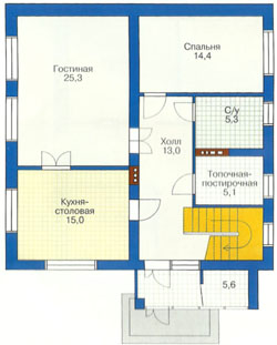 Проект дома №20 - план первого этажа