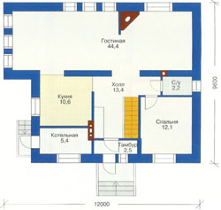 Проект дома №21 - план цокольного этажа