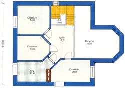 Проект дома №24 - план мансардного этажа