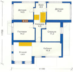 Проект дома №6 - план мансардного этажа