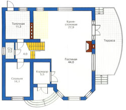 Проект дома №32 - план цокольного этажа