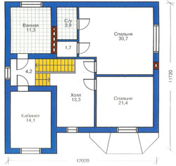 Проект дома №32 - план первого этажа