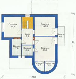 Проект дома №34 - план первого этажа