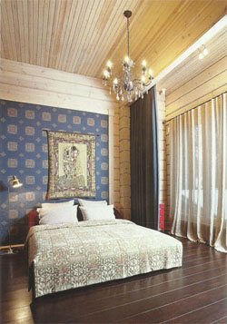 Деревянный коттедж - спальня