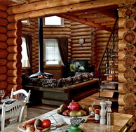 Деревянный коттедж - спальня