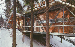 Дом над оврагом - план первого этажа Финский домик - здание на мосту