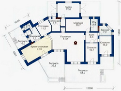 Проект дома №37 - план первого этажа