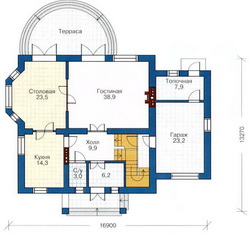 Проект №45 - план первого этажа