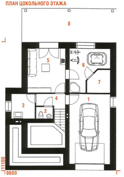 Проект дома №17 - план цокольного этажа