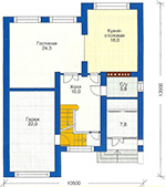 Проект дома №18 - план цокольного этажа