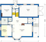 Проект дома №19 - план цокольного этажа