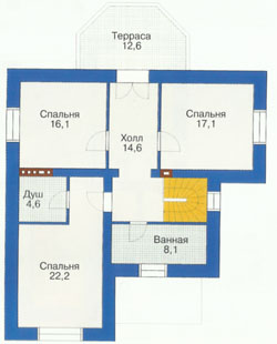 Проект дома №27 - план первого этажа