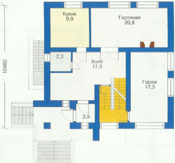 Проект дома №29 - план первого этажа
