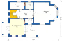 Проект дома №33 - план цокольного этажа