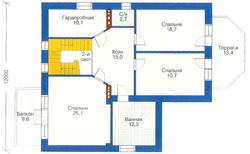 Проект дома №33 - план первого этажа