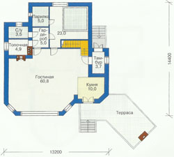 Проект дома №35 - план цокольного этажа