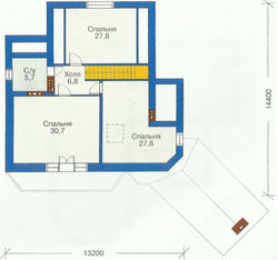 Проект дома №35 - план первого этажа