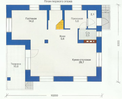 Проект дома №5 - план первого этажа